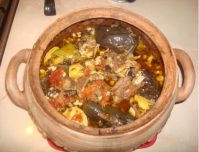 Блюда кавказской кухни: чанахи из баранины в горшочках
