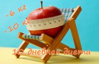 10 дневная диета: в двух вариантах