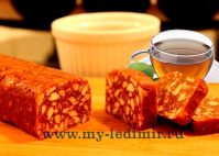 Сладкая домашняя колбаса из печенья