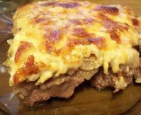 Необычный рецепт говядины запеченной с бананом и киви